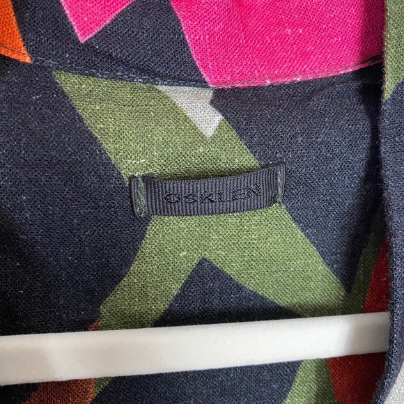 Osklen Foliage Print Maxi Wrap Dress Abstract Print Sleeveless Womens Large - Picture 6 of 10